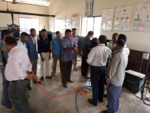 Mr.Jayakumar, Instructor Practicing Gas Welding