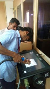 Polytechnic Student Practiing Gas Welding on the Simulator