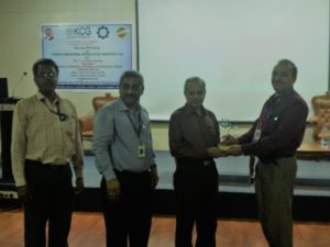Chief Guest Mr C V Gowrishankar Honoured with Momento By Registrar