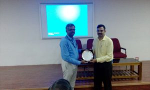 Principal felicitation to Dr. Pruthviraj U