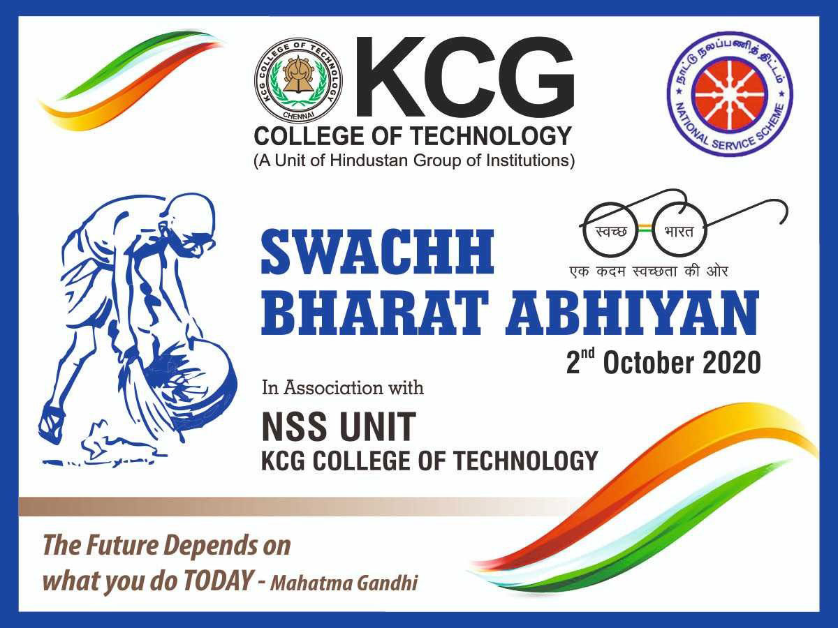 Swachh Bharat Abhiyan' by NSS Unit – KCG College of Technology