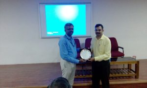 Principal felicitation to Dr. Pruthviraj U