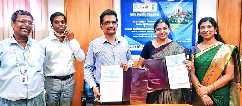 Signing Of MoU With National Centre For Coastal Research (NCCR)