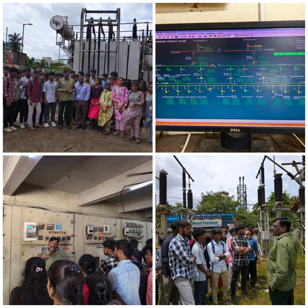 II Year EEE students successfully completed their Industrial Visit to the 120 MLD Sewage Treatment Plant (STP), Kodungaiyur on 12.09.2025